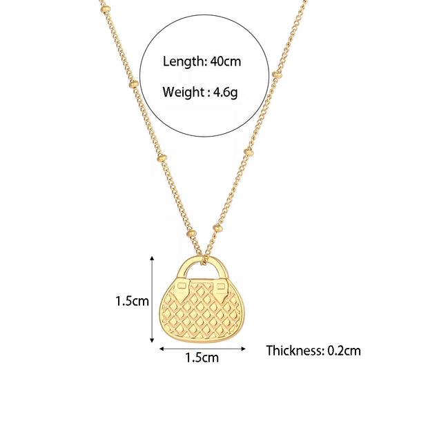 Vintage Jewelry Gold Plated Pendant Necklace Engraved Stainless Steel Jewelry Necklaces Set