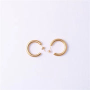 20/25/35/45Mm Fashionable Waterproof PVD 18K Gold Plated Stud CC Jewelry Earrings Stainless Steel Chunky Earrings for Women