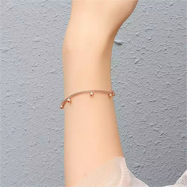 18K Gold Plated Stainless Steel Jewelry Charm Gold Bracelet for Women Ladies