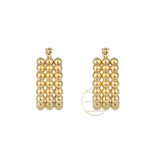 2023 Jewelry Unique Hoop Earrings Set Stainless Steel PVD 18K Gold Plated Earrings Wholesale