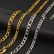 2 Styles High Quality Stainless Steel Chain Necklace 18K Gold Plated Unique Kidney Bead Clasp Neck Jewelry