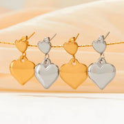 18K Gold Plated Chunky Heart Earring Tarnish Free Stainless Steel Earring Women Jewelry