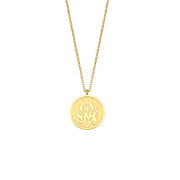 Vintage Jewelry Gold Plated Pendant Necklace Engraved Stainless Steel Jewelry Necklaces Set