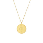 Valentine'S Day Jewelry Engraved Tarot Pendant Necklace 18K Gold Plated Stainless Steel Jewelry Set