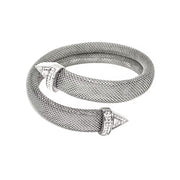 12Mm 16Mm Wide Thick Mesh Stainless Steel Cuff Bangle Elegant Women'S Charm Iced Out Arrows Design Gold Bracelet