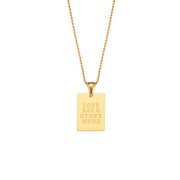 2024 Golden Square Letter Pendant Necklace 18K Gold Plating Chains Stainless Steel Necklace