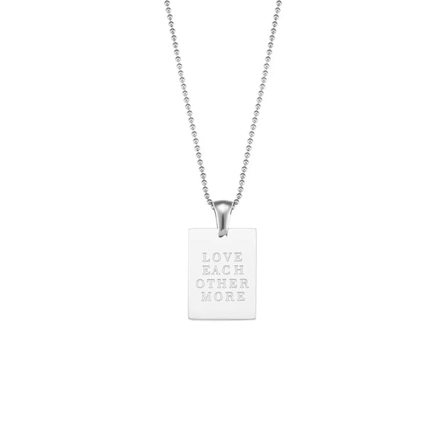 2024 Golden Square Letter Pendant Necklace 18K Gold Plating Chains Stainless Steel Necklace