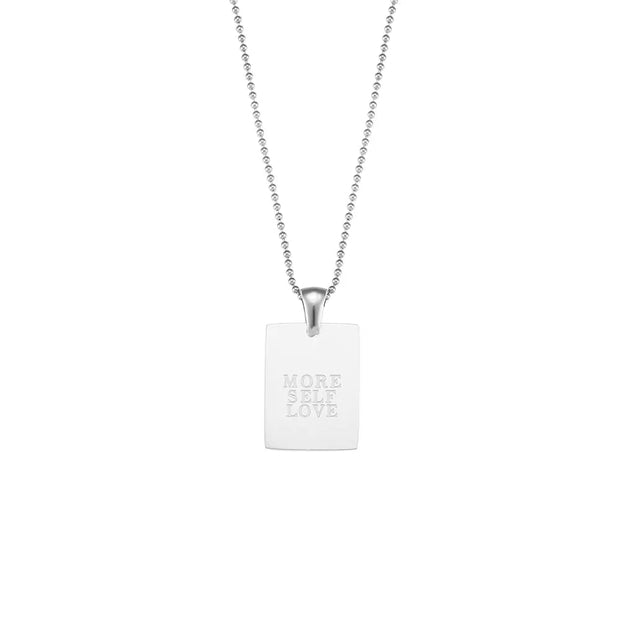 2024 Golden Square Letter Pendant Necklace 18K Gold Plating Chains Stainless Steel Necklace