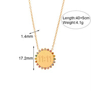 Trending Sun Flower Necklace Crystal Rhinestone Jewelry Angel Number 11:11 Necklace for Women