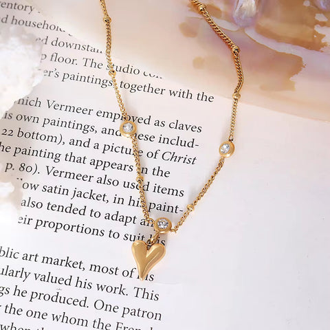 Wholesale New Zircon Three-Dimensional Love Heart Pendant 18K Gold Plated Ankle Chain Foot Jewelry Anklets