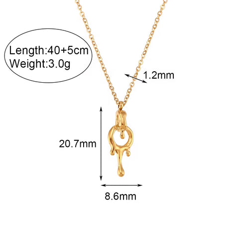 Wholesale Titanium Steel Necklace Set Tarnish Free Jewelry Natural Stone Zircon Pendant Necklace