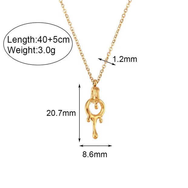 Wholesale Titanium Steel Necklace Set Tarnish Free Jewelry Natural Stone Zircon Pendant Necklace