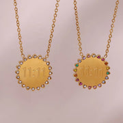 Trending Sun Flower Necklace Crystal Rhinestone Jewelry Angel Number 11:11 Necklace for Women