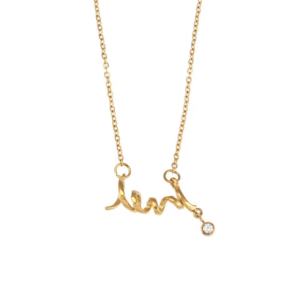 Wholesale Titanium Steel Necklace Set Tarnish Free Jewelry Natural Stone Zircon Pendant Necklace