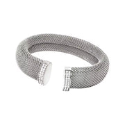 12Mm 16Mm Exquisite Thick Mesh Stainless Steel Jewelry Set Women'S Premium Pierced PVD 18K Plated Chunky Cuff Bracelet