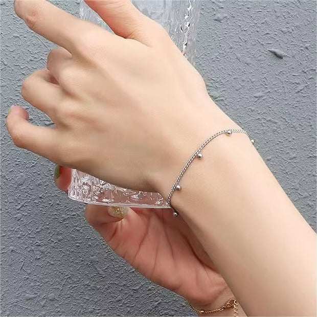 18K Gold Plated Stainless Steel Jewelry Charm Gold Bracelet for Women Ladies