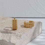 2023 Jewelry Unique Hoop Earrings Set Stainless Steel PVD 18K Gold Plated Earrings Wholesale
