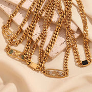 Valentine'S Day Gift Ideas 2024 Choker Necklace Set Hollow Zircon Stainless Steel Jewelry