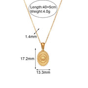 Wholesale Titanium Steel Necklace Set Tarnish Free Jewelry Natural Stone Zircon Pendant Necklace