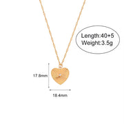 Valentine'S Day Jewelry Engraved Tarot Pendant Necklace 18K Gold Plated Stainless Steel Jewelry Set