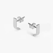 Tarnish Free Stylish J Shape Stud Earrings Cool Design Stainless Steel 18K Gold Plated Designer Earrings