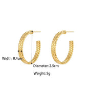 Trendy Snake Hoop Earring 18K Gold Plated Stainless Steel Earrings Ladies Earrings Jewelry