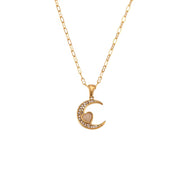 Wholesale Titanium Steel Necklace Set Tarnish Free Jewelry Natural Stone Zircon Pendant Necklace