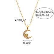 Wholesale Titanium Steel Necklace Set Tarnish Free Jewelry Natural Stone Zircon Pendant Necklace