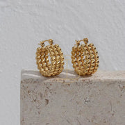 2023 Jewelry Unique Hoop Earrings Set Stainless Steel PVD 18K Gold Plated Earrings Wholesale