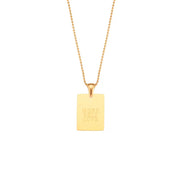 2024 Golden Square Letter Pendant Necklace 18K Gold Plating Chains Stainless Steel Necklace