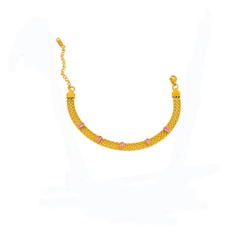 Vintage Collar Necklace Stainless Steel 18K Gold Plated Statement Clavicle Chain Mesh Chain Zircon Baguette Choker
