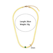Zircon Beaded Necklace Gold Plated Choker Set Stainless Steel Necklaces Fashion Jewelry Necklaces