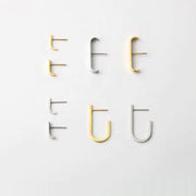 Tarnish Free Stylish J Shape Stud Earrings Cool Design Stainless Steel 18K Gold Plated Designer Earrings
