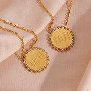 Trending Sun Flower Necklace Crystal Rhinestone Jewelry Angel Number 11:11 Necklace for Women