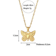 Valentine'S Day Jewelry Engraved Tarot Pendant Necklace 18K Gold Plated Stainless Steel Jewelry Set