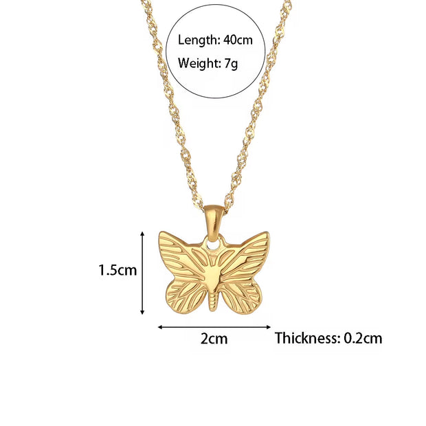 Valentine'S Day Jewelry Engraved Tarot Pendant Necklace 18K Gold Plated Stainless Steel Jewelry Set