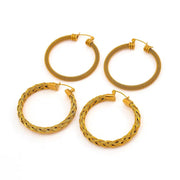 Trendy Jewelry PVD 18K Gold Plated Stainless Steel Metal Mesh Chain Big Dangle Hoop Earrings Wholesale Custom Fashion
