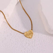 11:11 Heart Pendant Necklace Gold Plated Stainless Steel Jewelry Custom Collier En Acier Inoxydable