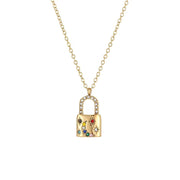 Wholesale Titanium Steel Necklace Set Tarnish Free Jewelry Natural Stone Zircon Pendant Necklace