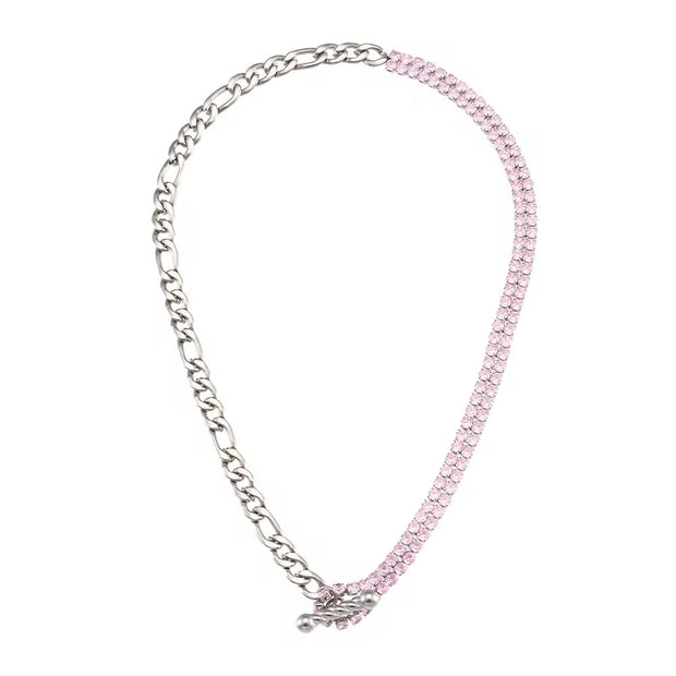Zircon Beaded Necklace Gold Plated Choker Set Stainless Steel Necklaces Fashion Jewelry Necklaces