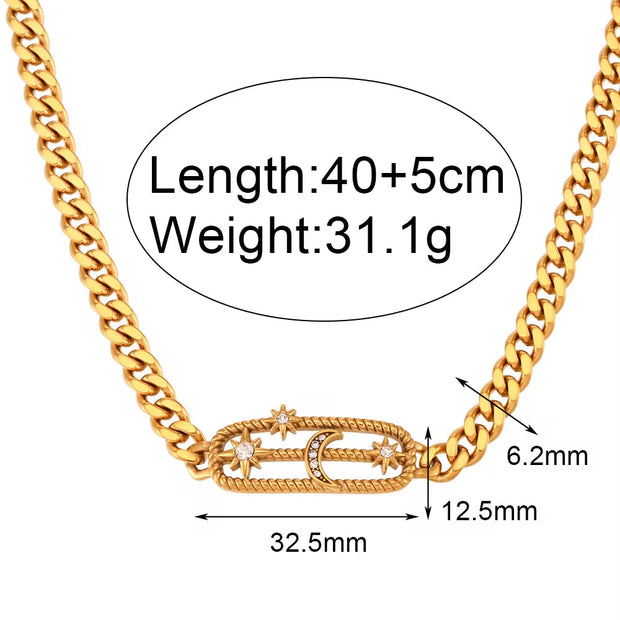 Valentine'S Day Gift Ideas 2024 Choker Necklace Set Hollow Zircon Stainless Steel Jewelry