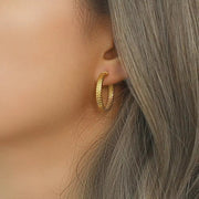 Trendy Snake Hoop Earring 18K Gold Plated Stainless Steel Earrings Ladies Earrings Jewelry
