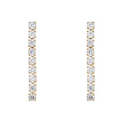 Zirconia Stud Earrings 18K Plated Zircon Stone Earring Stainless Steel Gold Chain Diamond Earrings