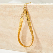 Water Proof Chunky Cuban Chain Bracelet Gold Plated Stainless Steel Chain Bracelets Women Tarnish Free Jewelry