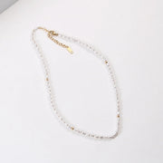Trendy Jewelry 18K PVD Gold Plated Stainless Steel Pearl Chain Necklace Irregular Pearl Baroque Elegant Dinner Necklace