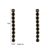 Zirconia Stud Earrings 18K Plated Zircon Stone Earring Stainless Steel Gold Chain Diamond Earrings