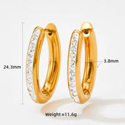 Wholesale Gold Plated Stainless Steel Jewelry New Fashion Hoop Earrings For Women