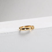 Waterproof&Tarnish Free Stainless Steel 18k Gold Rings Curved Hollow Star Finger Nail Ring for Women