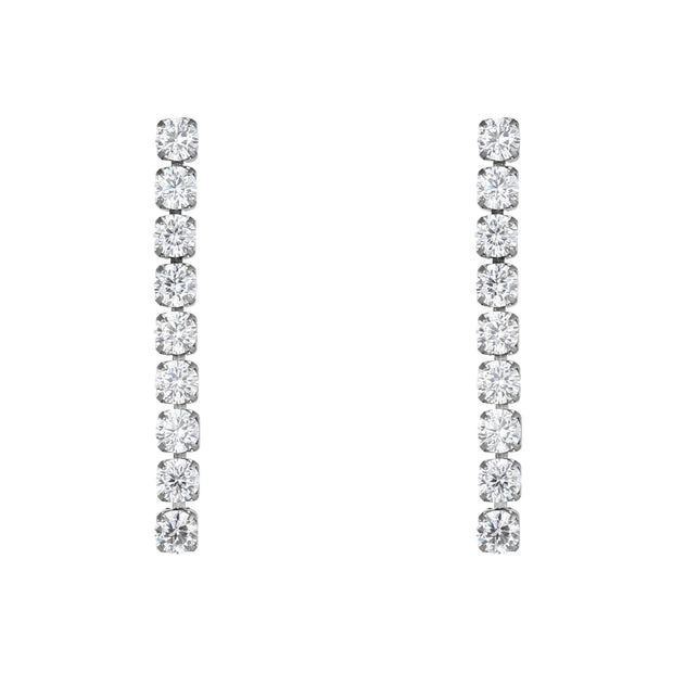Zirconia Stud Earrings 18K Plated Zircon Stone Earring Stainless Steel Gold Chain Diamond Earrings
