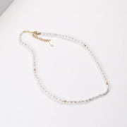 Trendy Jewelry 18K PVD Gold Plated Stainless Steel Pearl Chain Necklace Irregular Pearl Baroque Elegant Dinner Necklace
